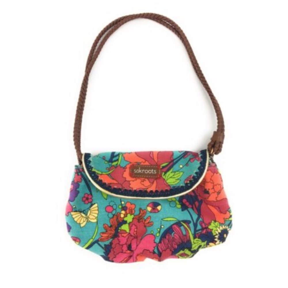 Sakroots Multicolor Floral Print Canvas Mini Purse